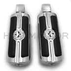 Chrome Gear Skull Footpeg for Harley Davidson Softail Fat Boy FLFB Fat Bob (2018–2023)