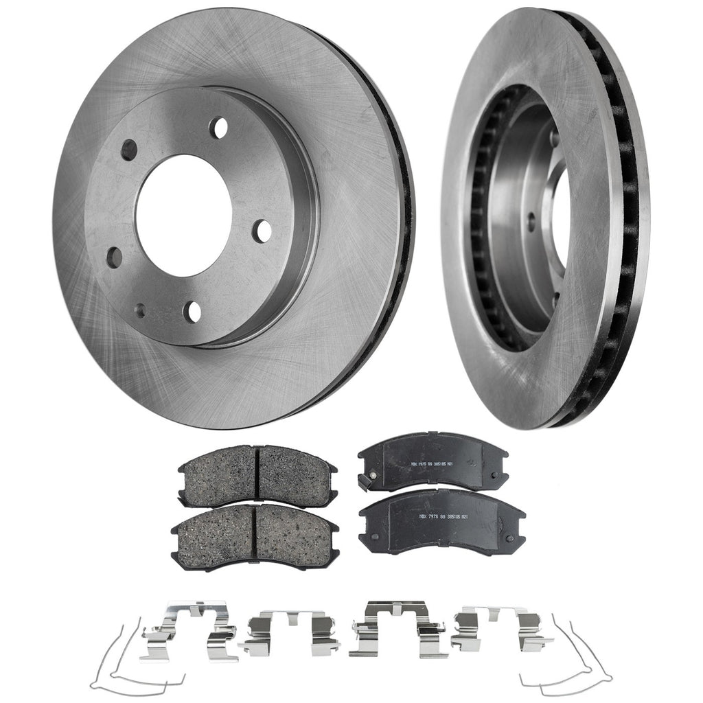 Front Brake Disc Rotors and Pads Kit for Mazda MX-6 (1996)