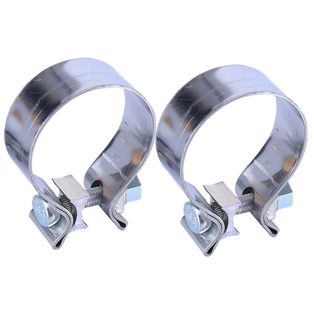 2Pcs 2.5” T409 Stainless Steel Exhaust Clamps for Universal Applications