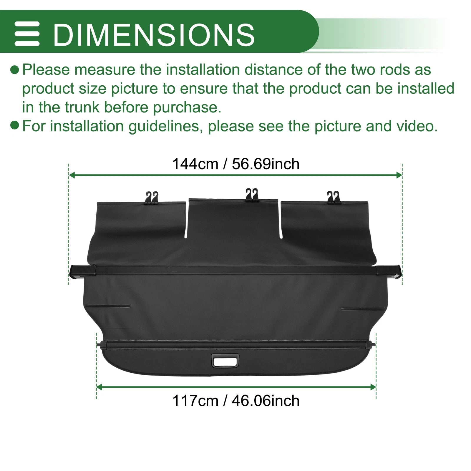 Retractable Cargo Cover for Toyota Verso (2009–2018) Gloss Black