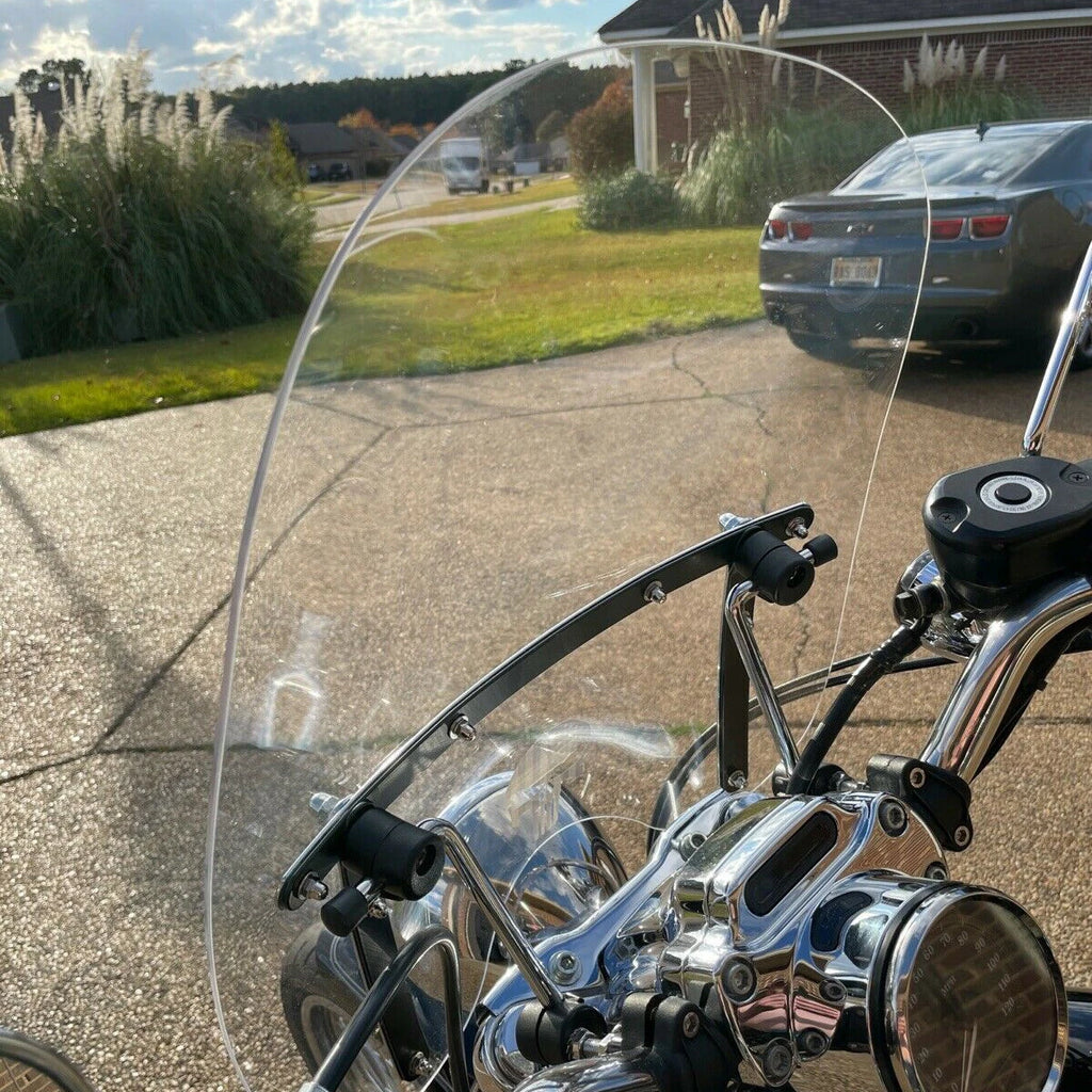 19" Clear Front Windshield for Harley Honda Magna Shadow Spirit