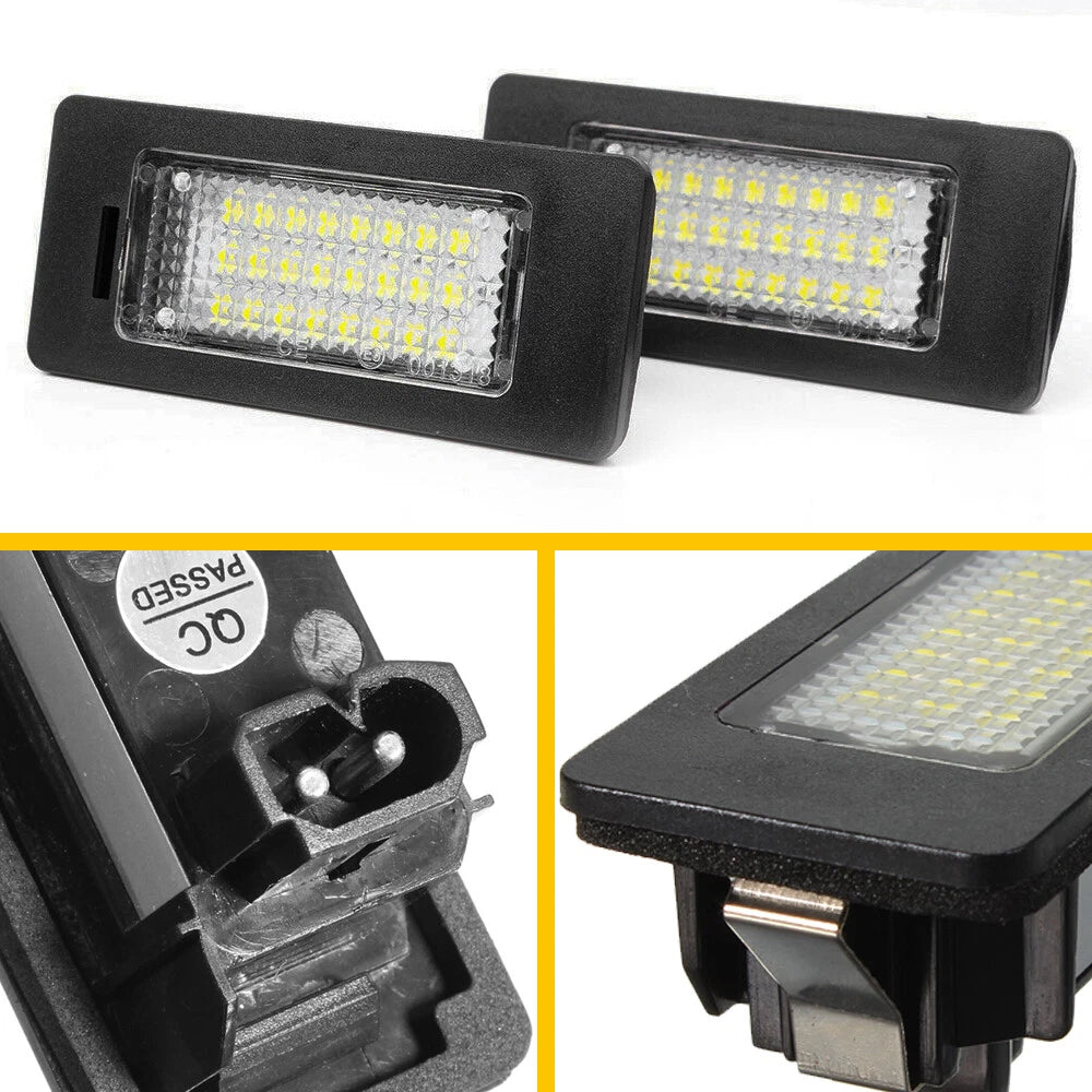 2X LED License Plate Lights for BMW E90 E92 E39 E60 E61 M5 E70