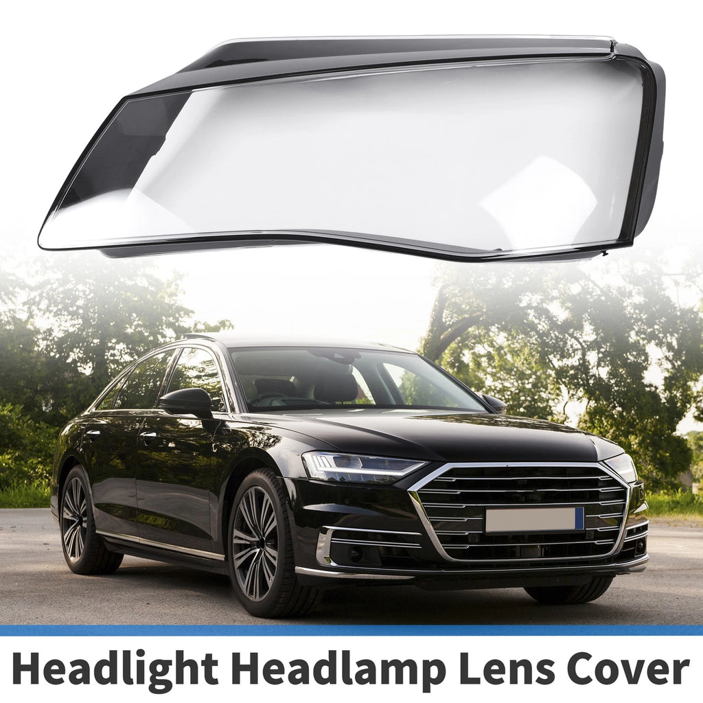 1 Pc Headlight Lens Cover for Audi A8 (2010–2013) Black