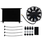 15-Row 10AN Oil Cooler with 7" Fan for Universal Modified Vehicles