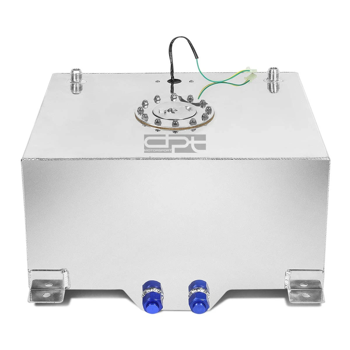 15 Gallon Lightweight Polished Aluminum Race Fuel Cell Tank + Level Sender for