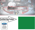 Radiator Cover Plate Powered by Ford Solid Green Letters for Mustang GT (2015–2017)