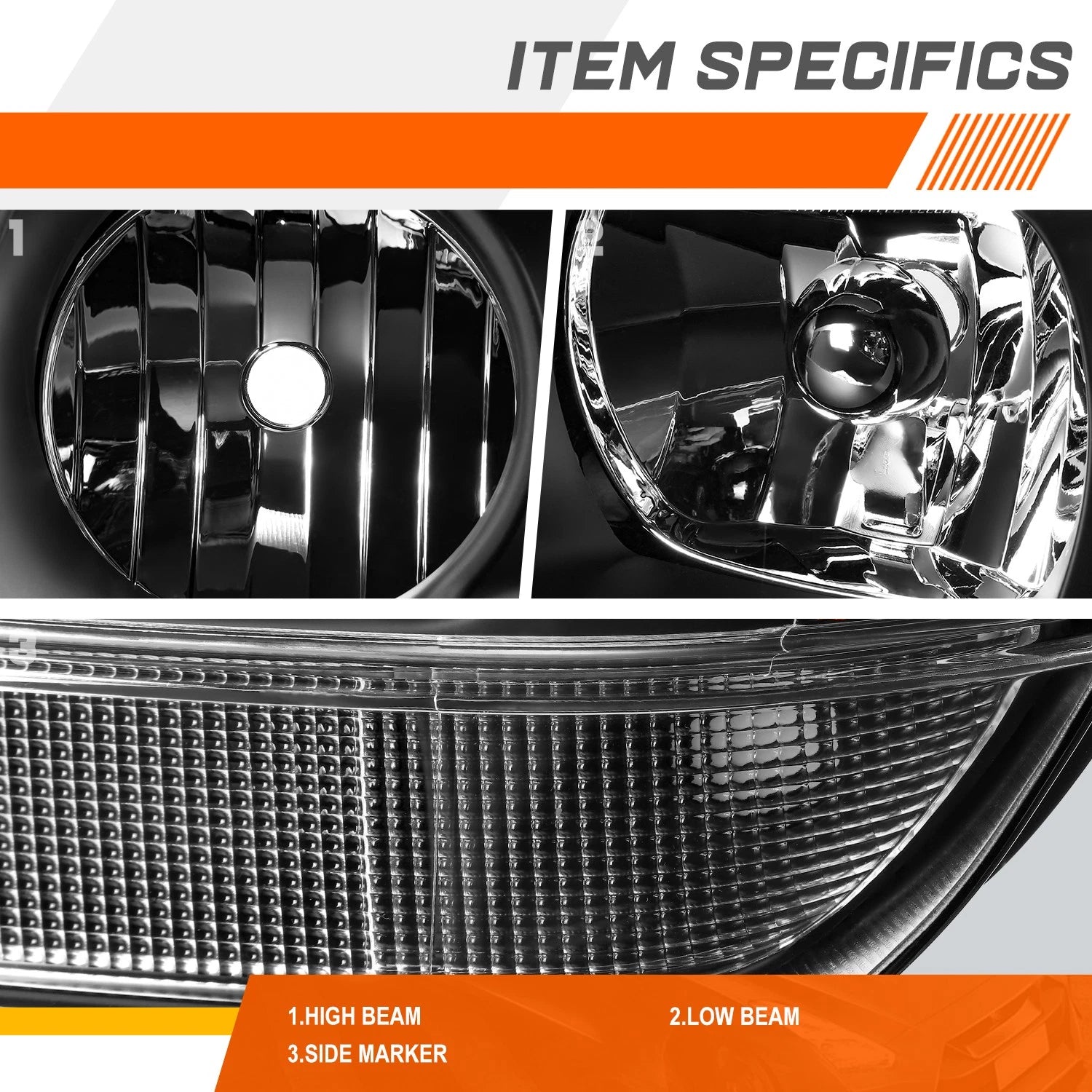 Fog Lights for Honda Civic (1996–1998) Amber Lens