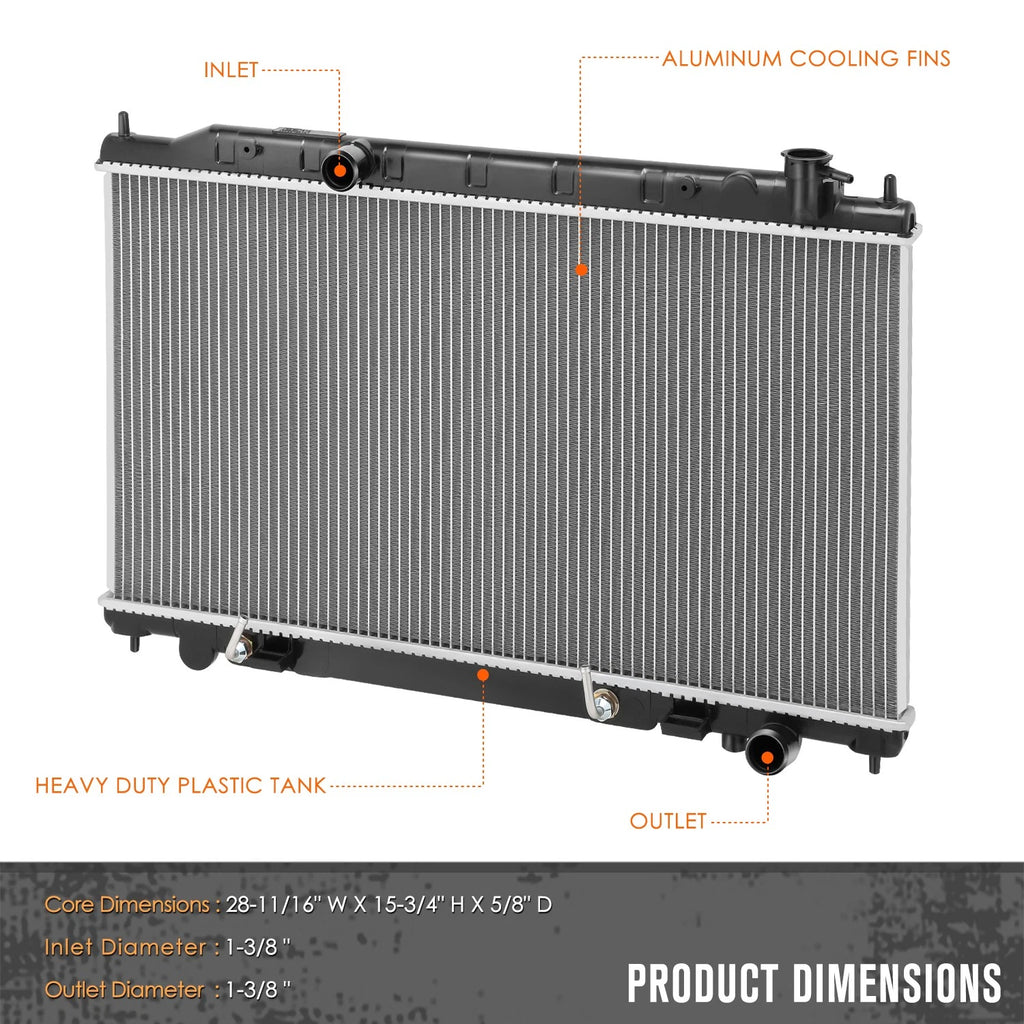 OE Style Aluminum Radiator for Nissan Maxima (2004–2006) DPI-2693