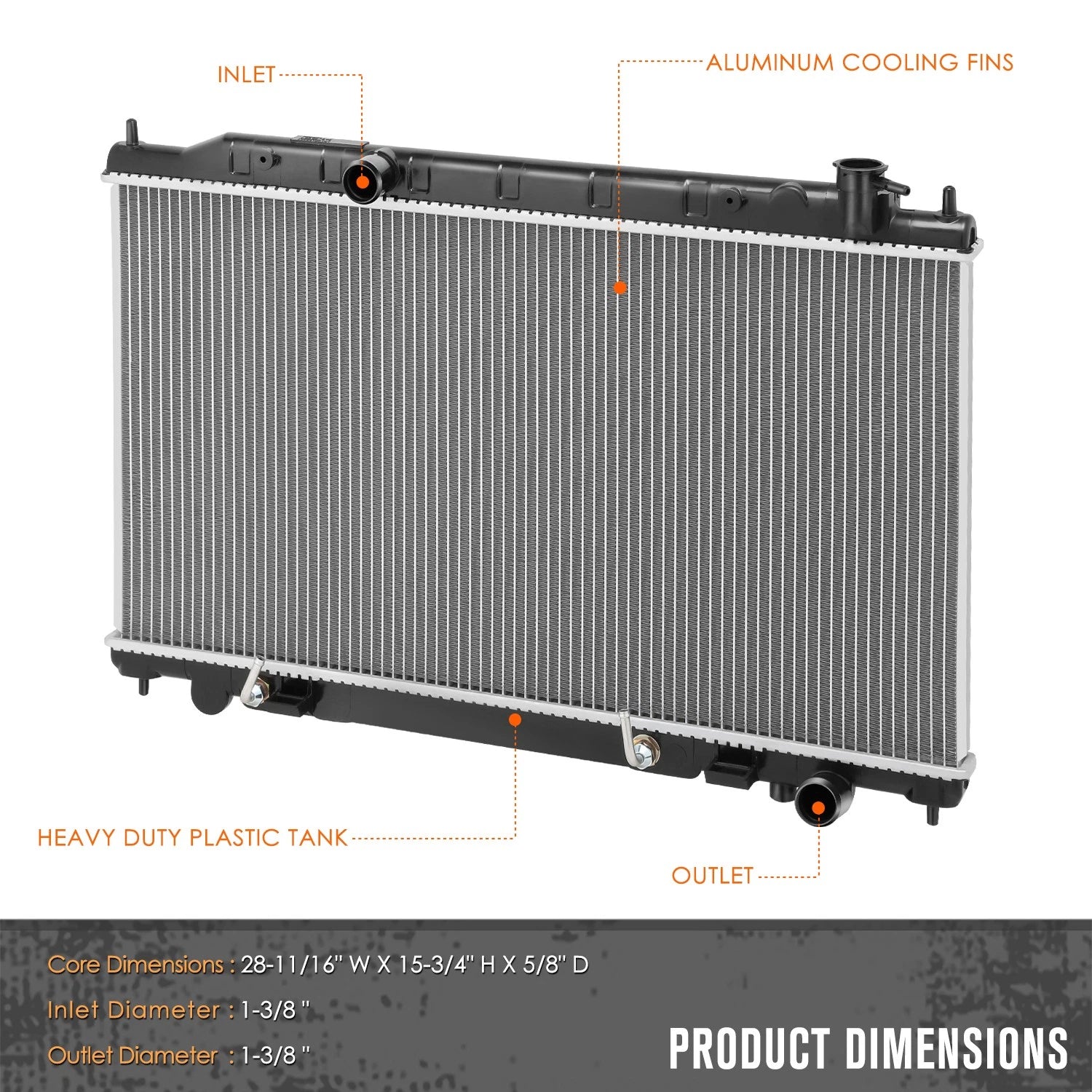 OE Style Aluminum Radiator for Nissan Maxima (2004–2006) DPI-2693