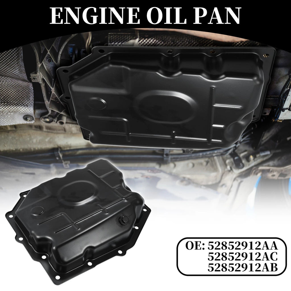 Engine Oil Pan No. 52852912AA/52852912AC for Dodge Challenger (2009–2010) Black