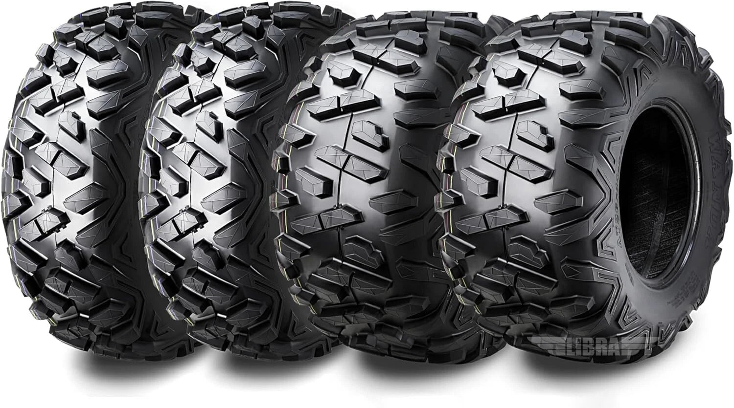 Full Set of 4 Tires for Polaris Sportsman 90 (2001–2014) 19x7-8 & 18x9.5-8