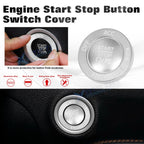 Push Start Stop Button Cover Trim Kit for Dodge Charger Challenger (Silver, 2015-2021)