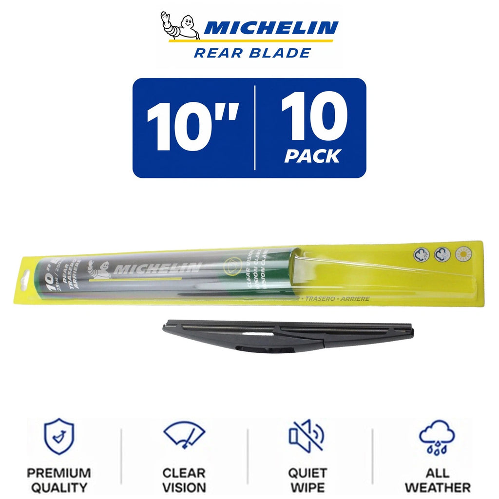Set of 10 Michelin Rear Wiper Blades for Curved-Fit Vehicles