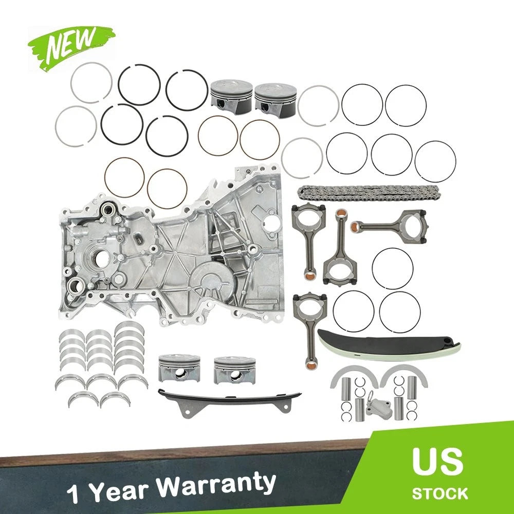 Engine Kit with Con Rods, Pistons, Main Rod Bearings, Timing Kit for Kia Forte (2017–2021)