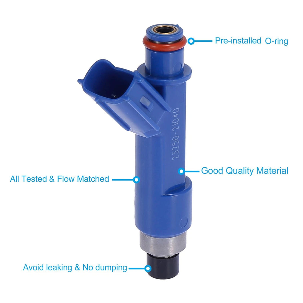 Set of 4 Fuel Injectors 23250-21040 for Toyota Yaris (2006–2012)