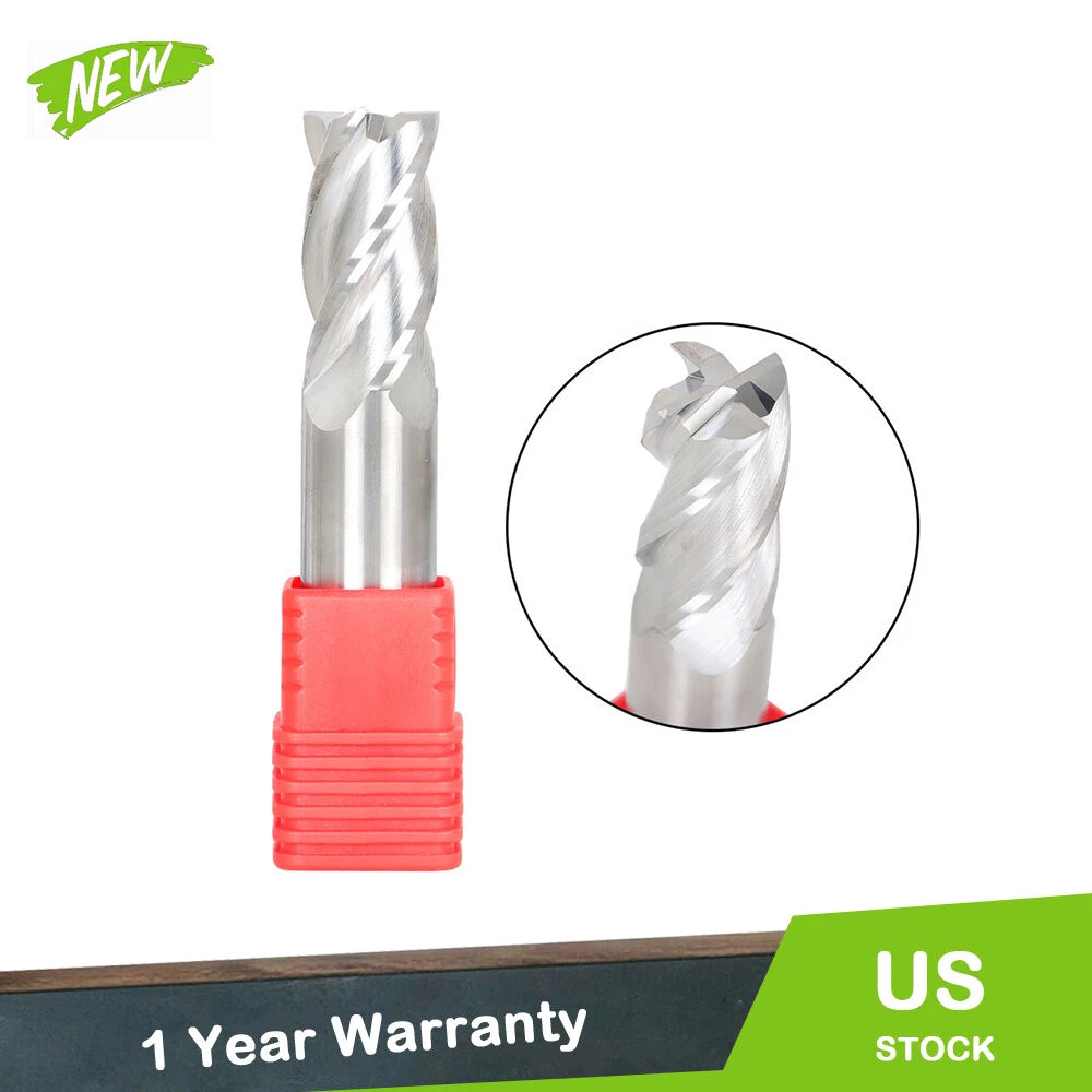 Carbide End Mill 3/4" 4 Flute for Precision Cutting (4" Overall Length)