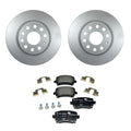 Hella Rear Rotors & Low-Met Disc Brake Pad Kit for A3 Quattro, CC, GTI, Jetta, Passat