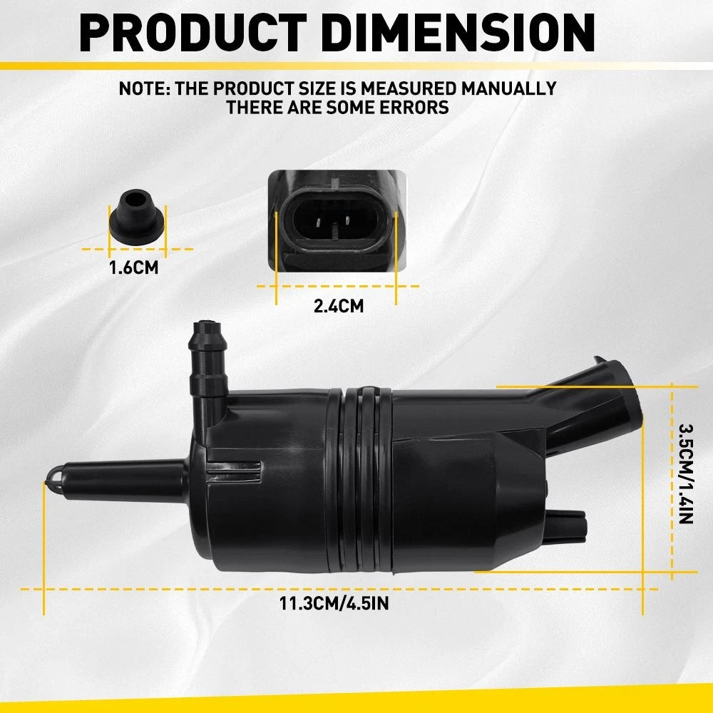 Set of 2 Windshield Washer Pumps for Chevy Blazer (1987–2005) 172189