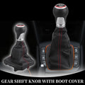 6 Speed Manual Shift Knob with Boot Cover for Audi A6 (2004–2008) Black Plastic