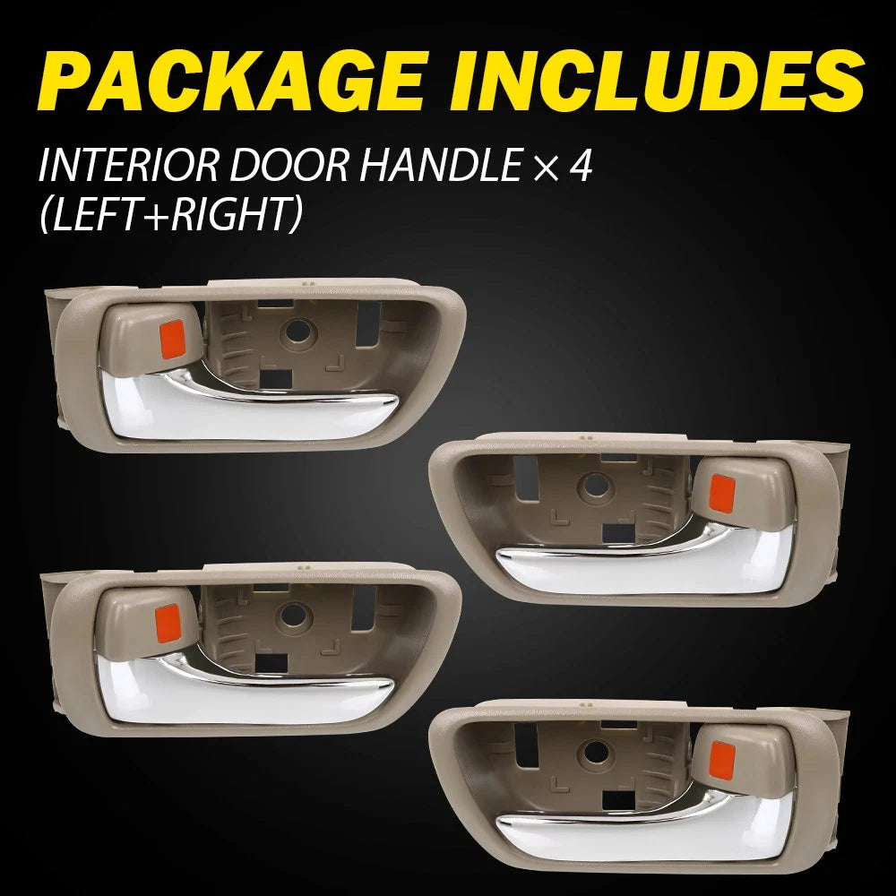 Set of 4 Interior Door Handles for Toyota Camry (2002–2006) Beige