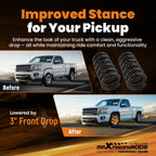 3 Inch Steel Springs for Dodge Ram 1500 2WD (1994–2001) Front Lowering Drop Kit