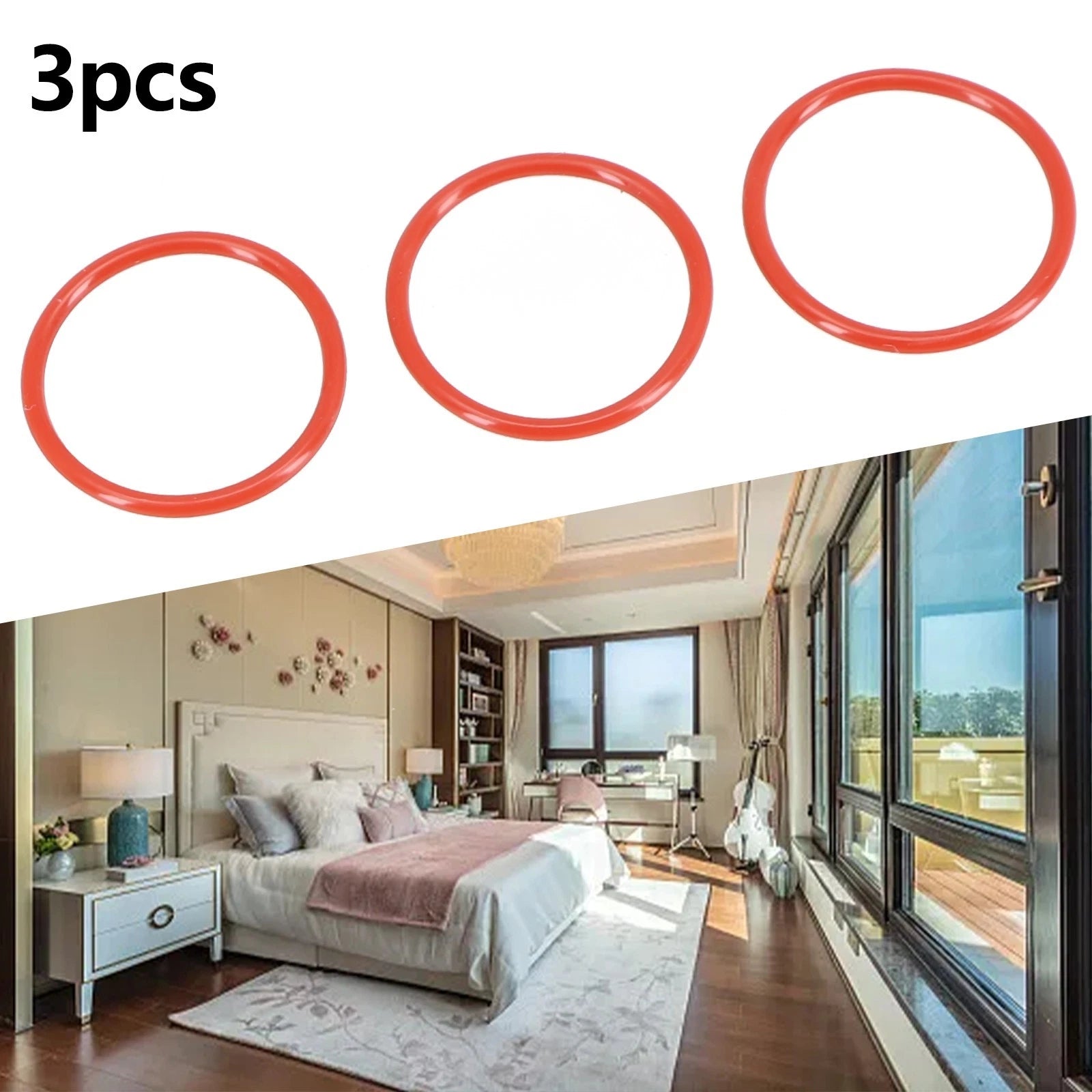 Set of 3 Side Brush O-Rings for Robotic Vacuum