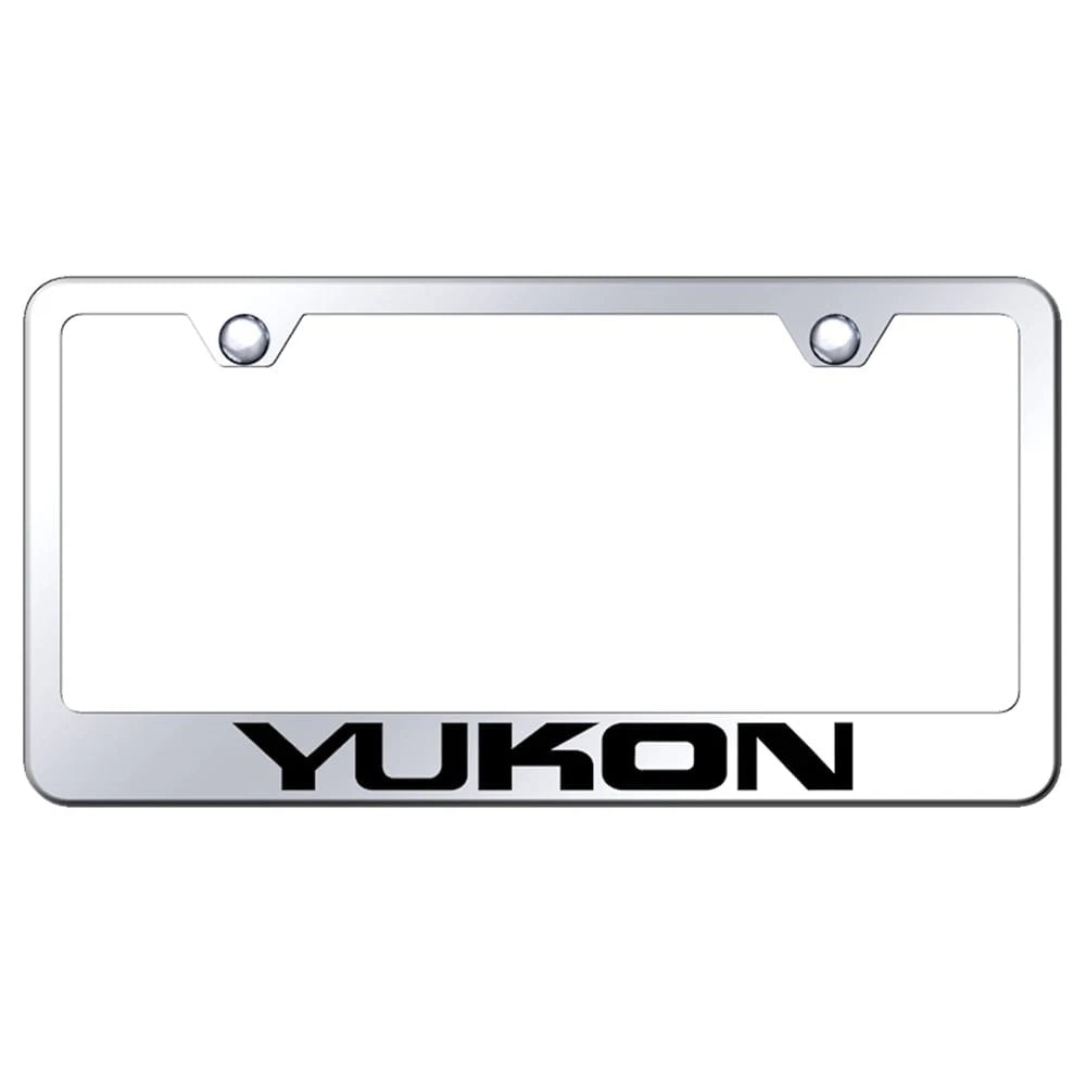 Stainless Steel License Plate Frame - Officially Licensed for GMC Yukon