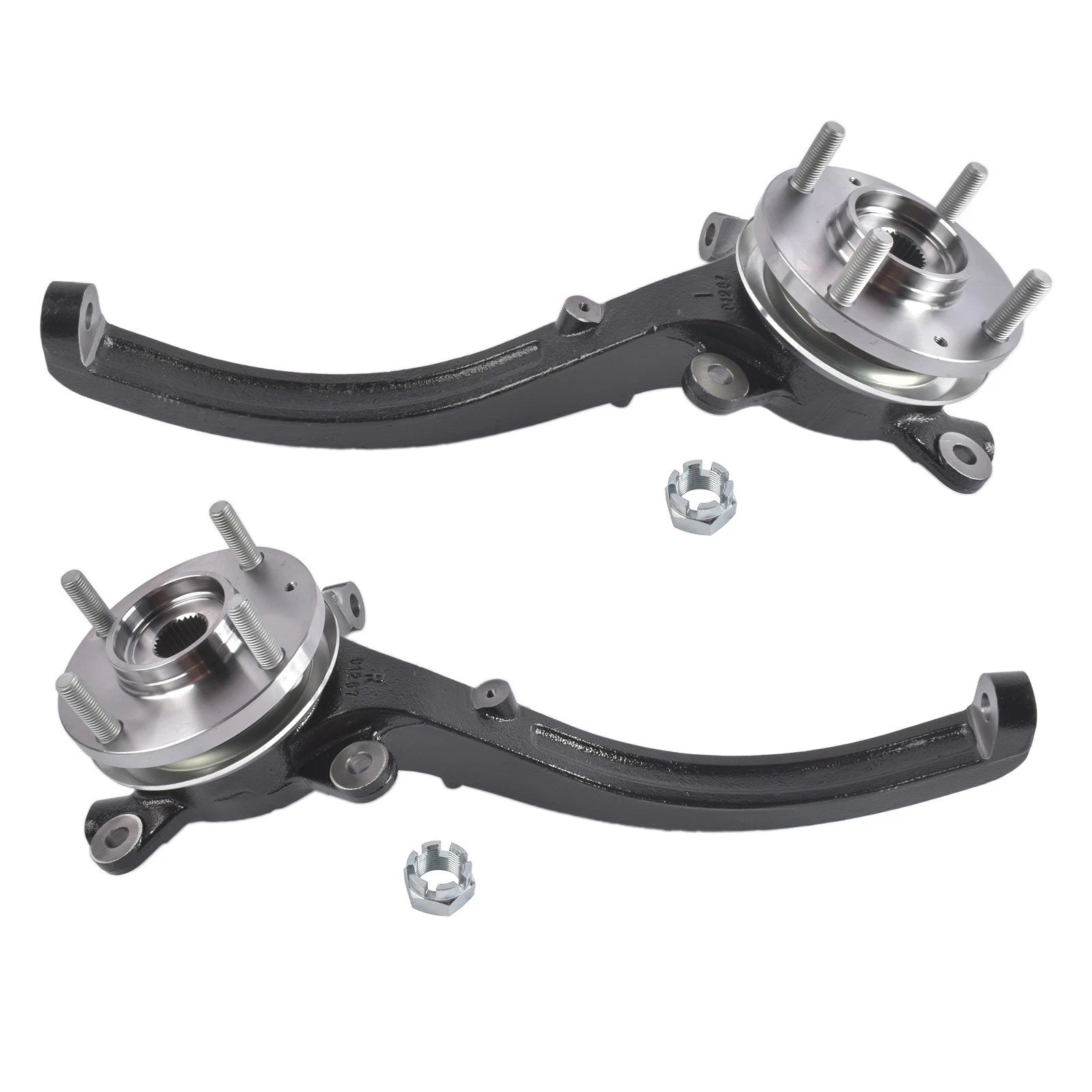 2X Front Steering Knuckle & Hub Bearing Assembly for Hyundai Sonata, Optima (2002-2005)