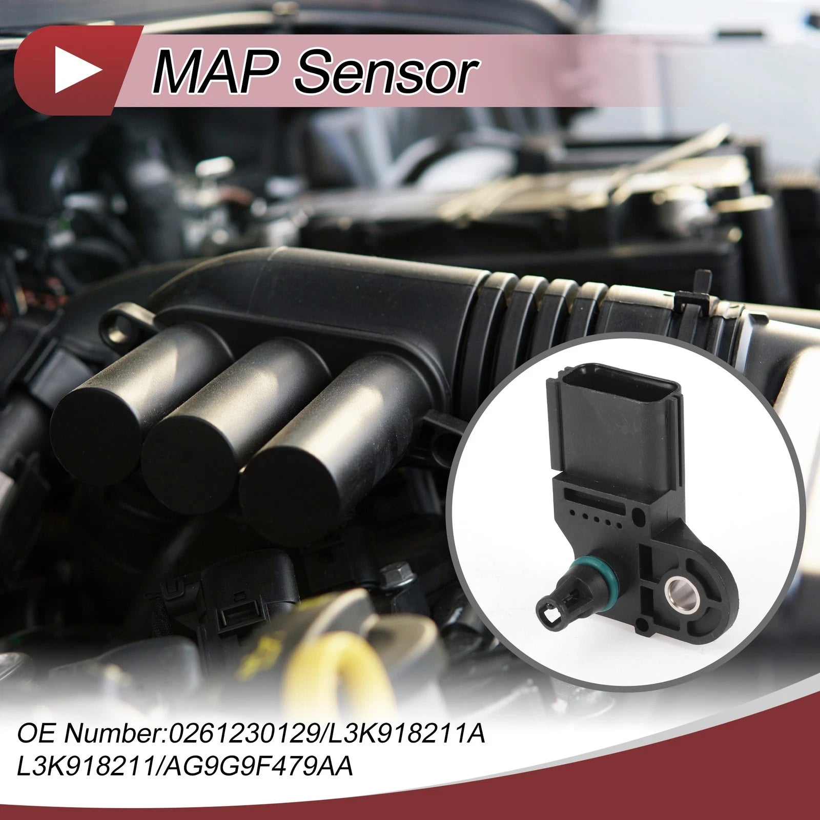 MAP Sensor No.0261230129 for Mazda CX-7 2.3 (2005–2014)