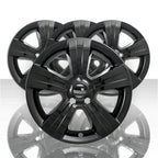 Set of 4 17" 5 Spoke Wheel Skins for 2010-2012 Dodge Caliber - Gloss Black