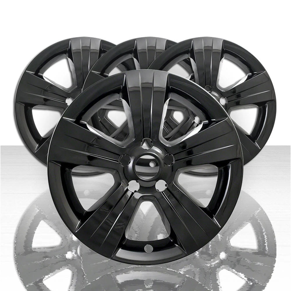 Set of 4 17" 5 Spoke Wheel Skins for 2010-2012 Dodge Caliber - Gloss Black