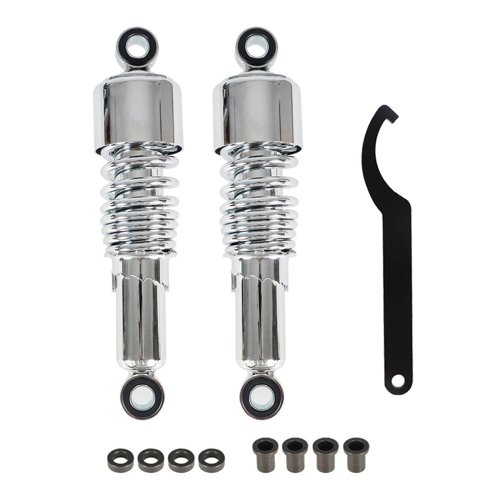 Set of 2 Rear Shock Absorbers for Universal Motorcycle (10.5")