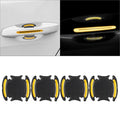Carbon Fiber Gold Door Handle Reflective Sticker Scratch Cover for Car