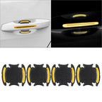 Carbon Fiber Gold Door Handle Reflective Sticker Scratch Cover for Car