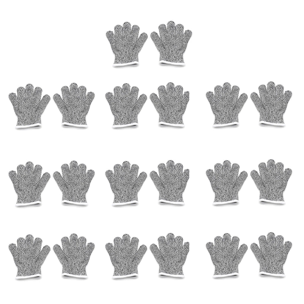 Cut-Resistant Stretch Gloves for Kids (6-8 Years) - Level 5 Protection (10 Pair)