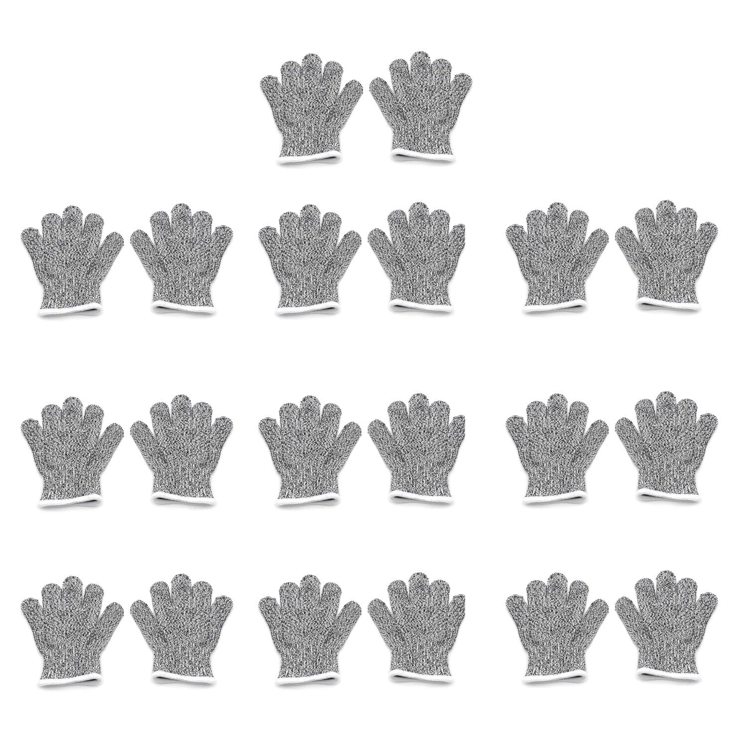 Cut-Resistant Stretch Gloves for Kids (6-8 Years) - Level 5 Protection (10 Pair)