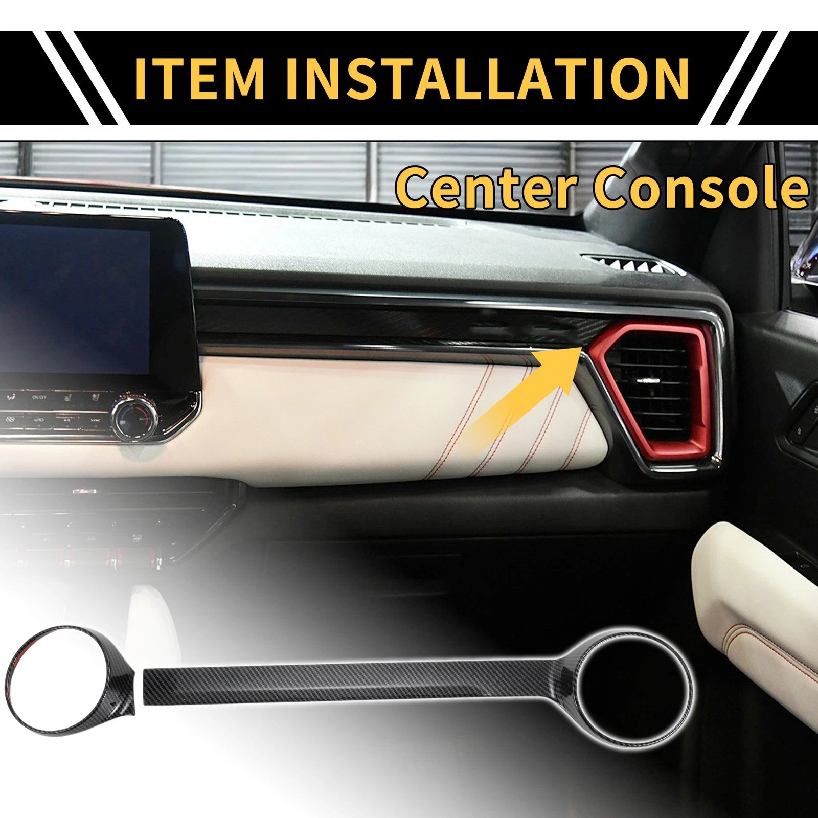 Central Control Air Vents Cover for Chevy Colorado (2023–2024) Carbon Fiber