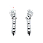 Chrome Calabash Foot Pegs w/ P Clamps 1.25" for Harley (H)