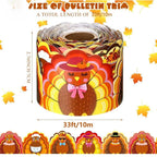 Seasonal Turkey Scalloped Border Decor for Classroom Display