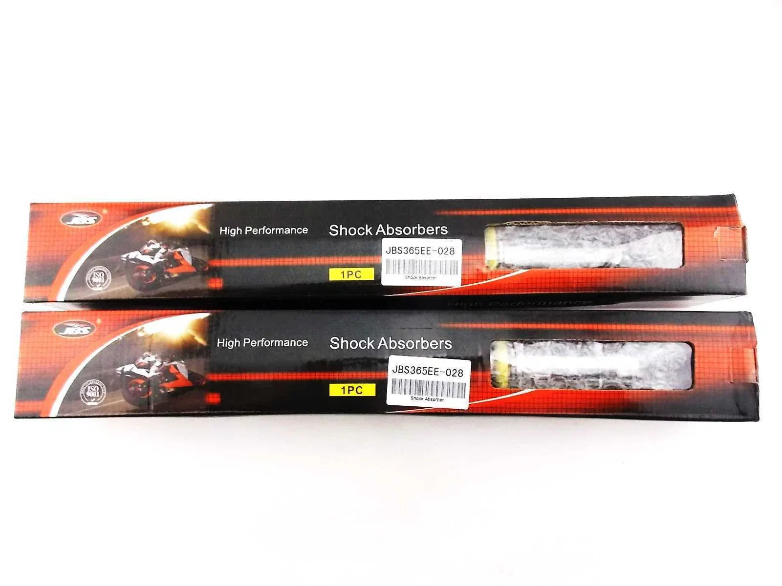 365mm JBS Yellow/Chrome Shock Absorbers for Kawasaki F9 Bighorn