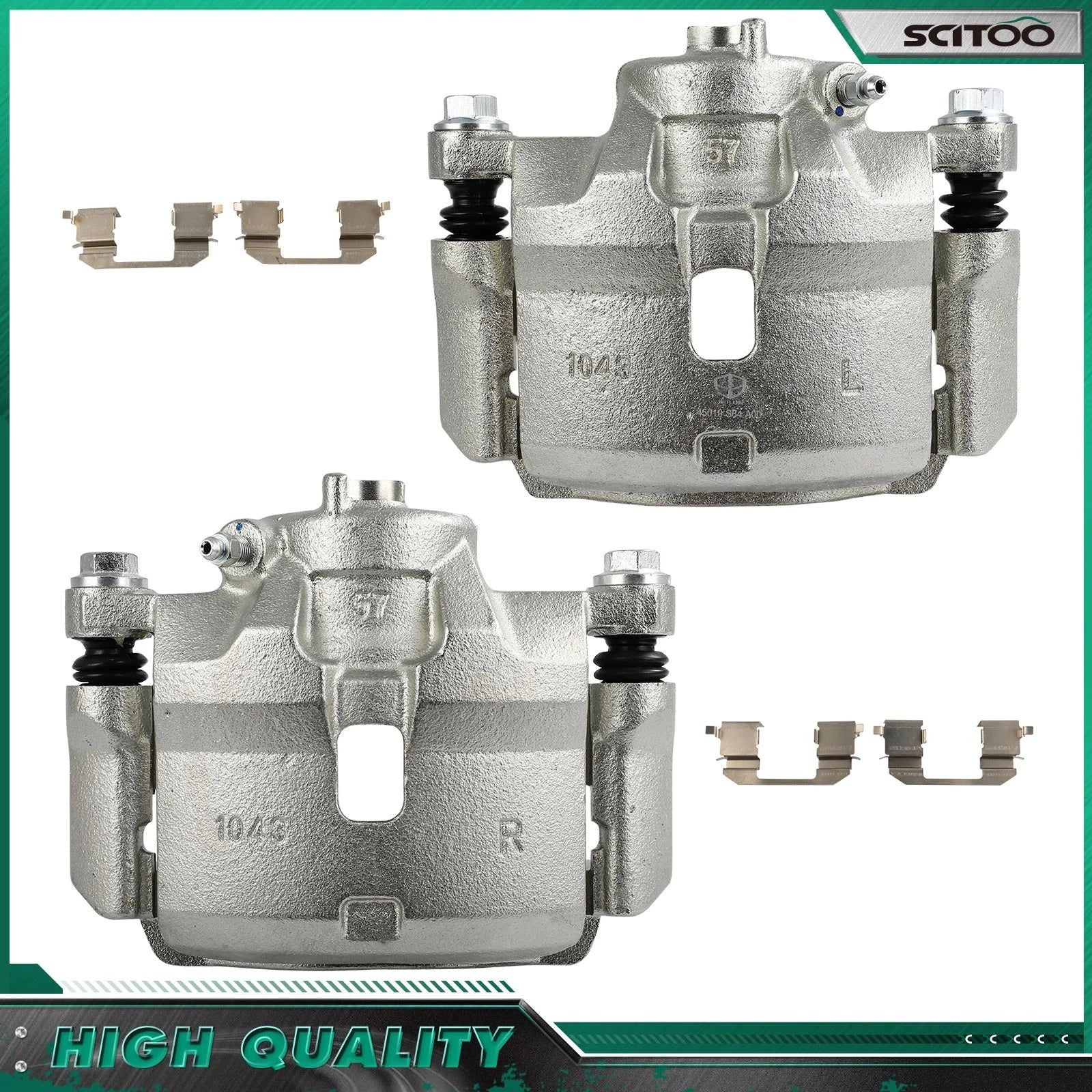 Pair Front Brake Calipers for Acura CL (1997–1999) & Honda Accord (1993–1997) w/ Bracket