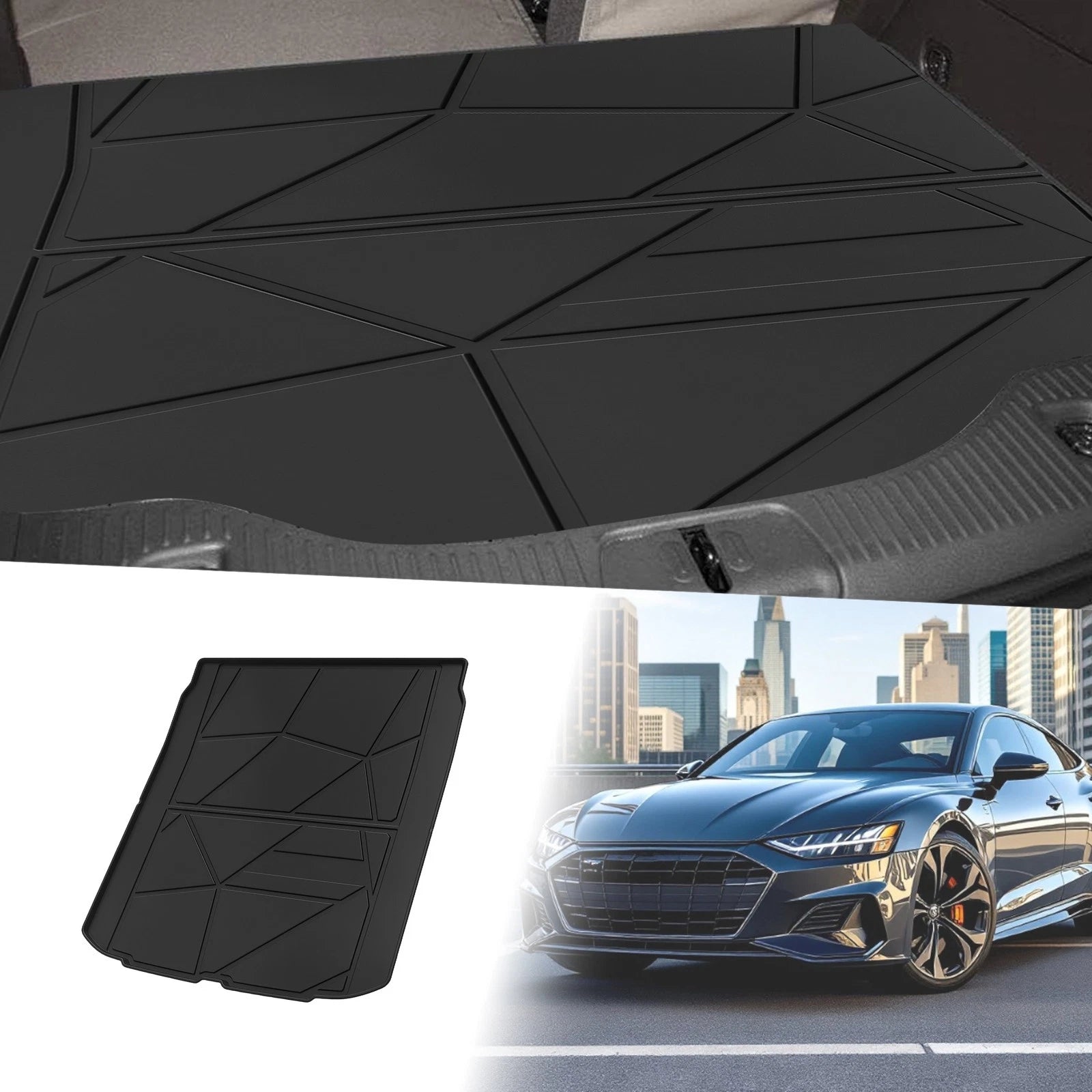 Flat Face Cargo Liner Rear Trunk Mat for Audi A7 S7 RS7 (2019–2024) TPE