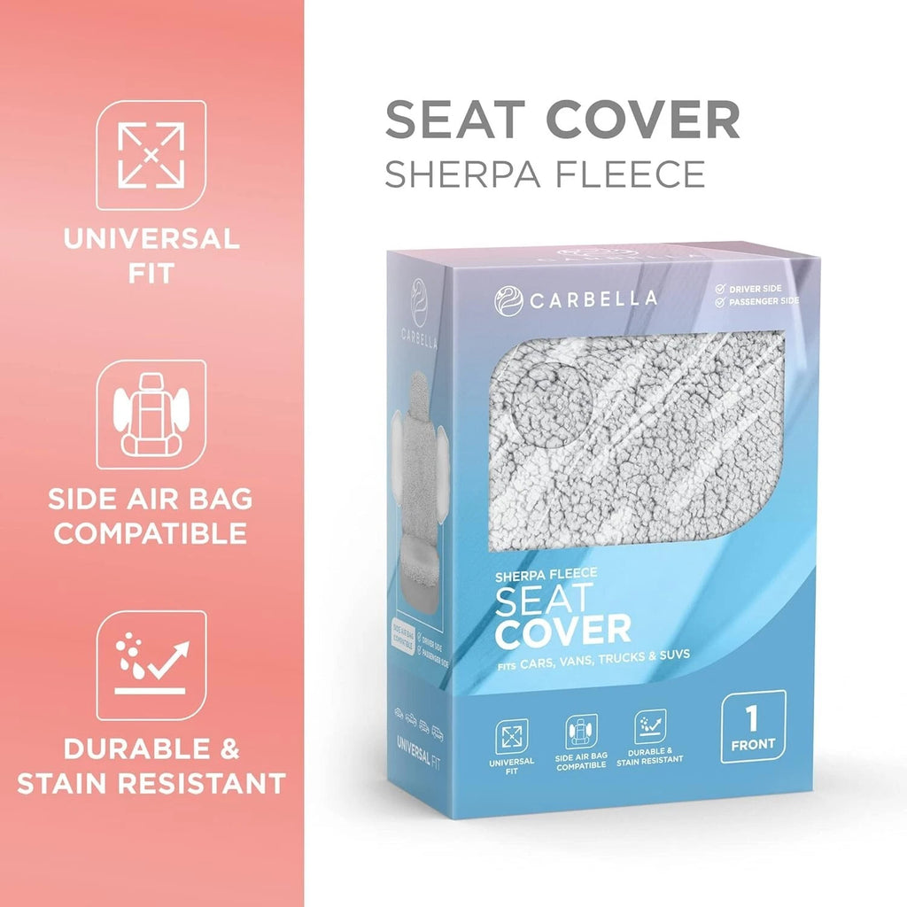1 Piece Plush Sherpa Fleece Car Seat Cover for Universal Fit