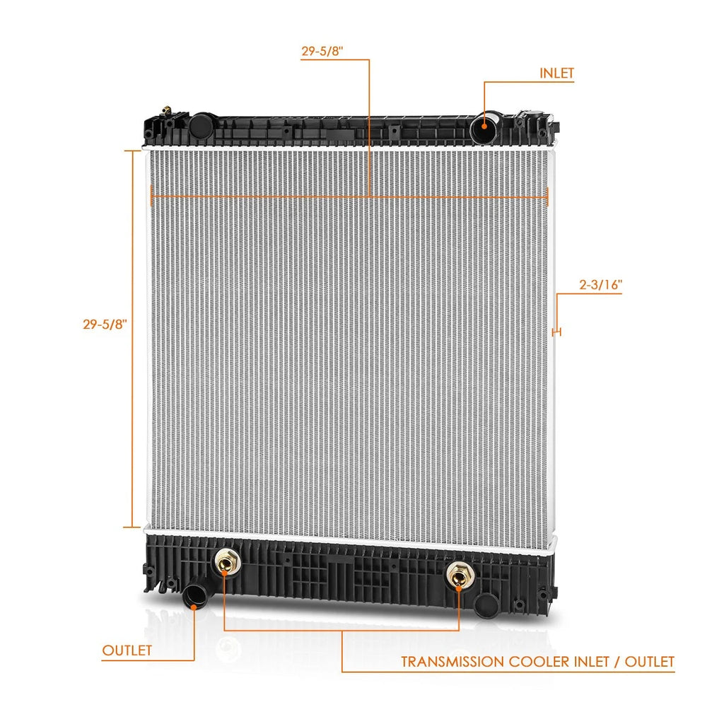 2-Row Aluminum Cooling Radiator for Freightliner M2 106/Business Class M2 (2008–2013)