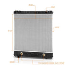 2-Row Aluminum Cooling Radiator for Freightliner M2 106/Business Class M2 (2008–2013)