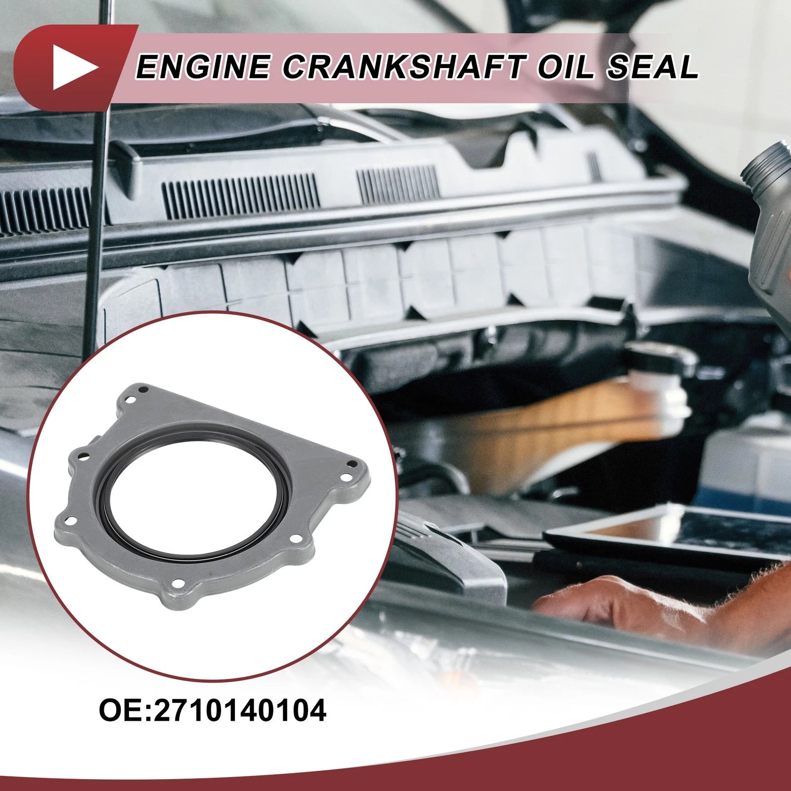1 Pc Crankshaft Oil Seal with Flange for Mercedes-Benz C250 SLK250 (2012–2015) No. 2710140104