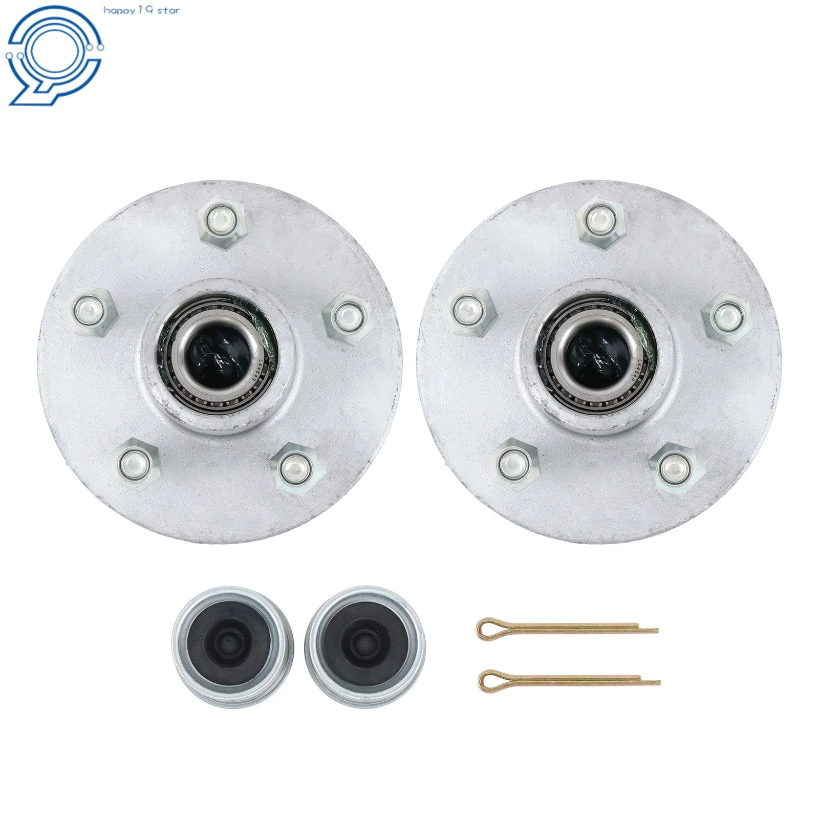 Galvanized Hub Kit for Boat Trailer 3500 (5 Lug, Greased)