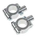 22MM 8mm Handlebar Mirrors Mount Holder Clamp for Motorcycle Chrome