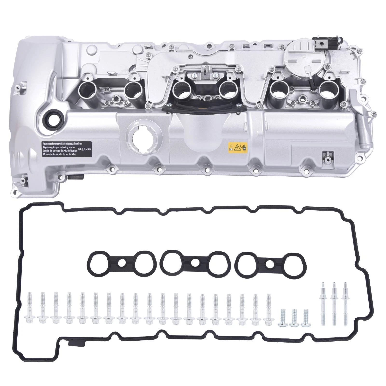 Aluminum Engine Valve Cover with Gasket & Bolts for BMW 128i 328i 528i Z4 X3 (2008–2013)