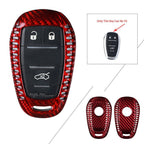 Remote Key Shell Cover Case for Alfa Romeo Stelvio (2017–2023) Red Carbon Fiber